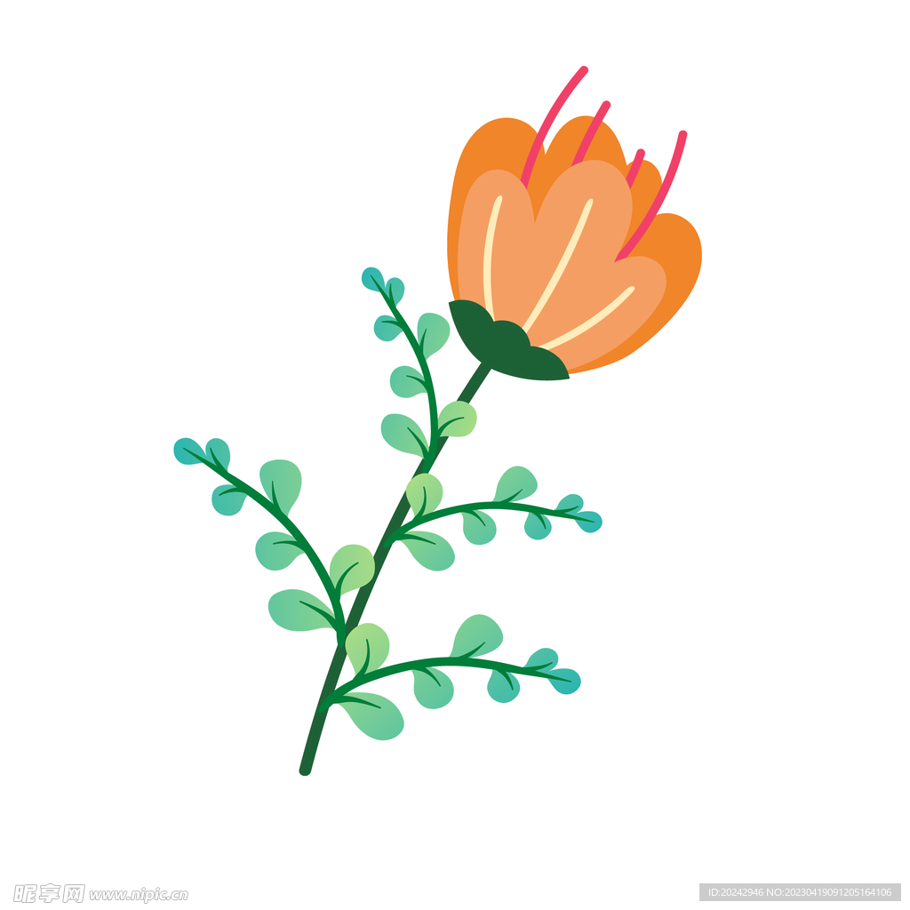 手绘花朵