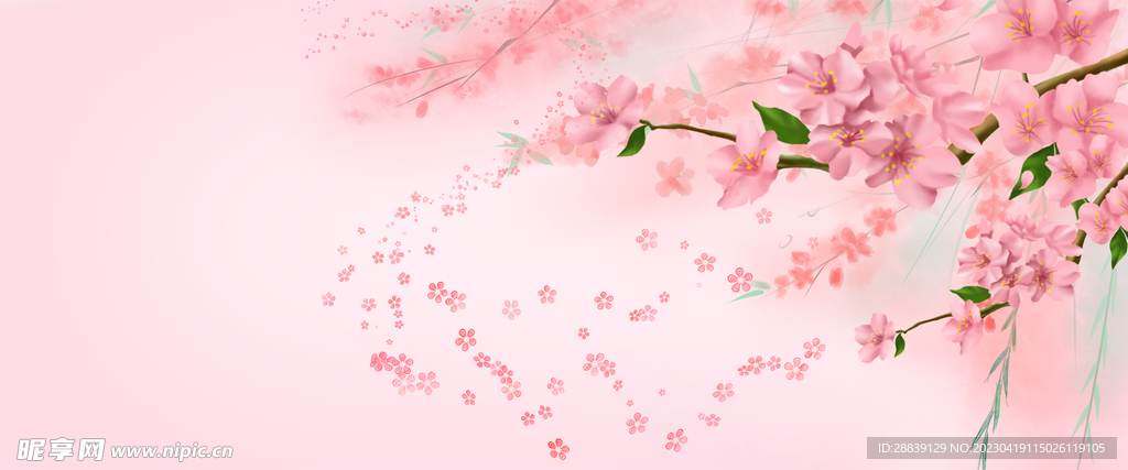  桃花背景