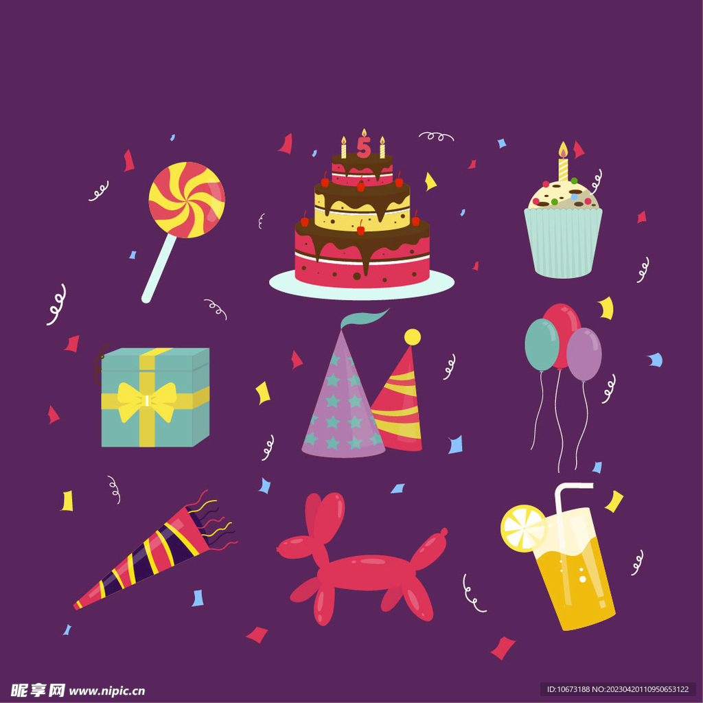 生日装饰元素