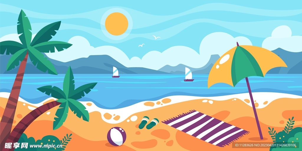 海边沙滩风景