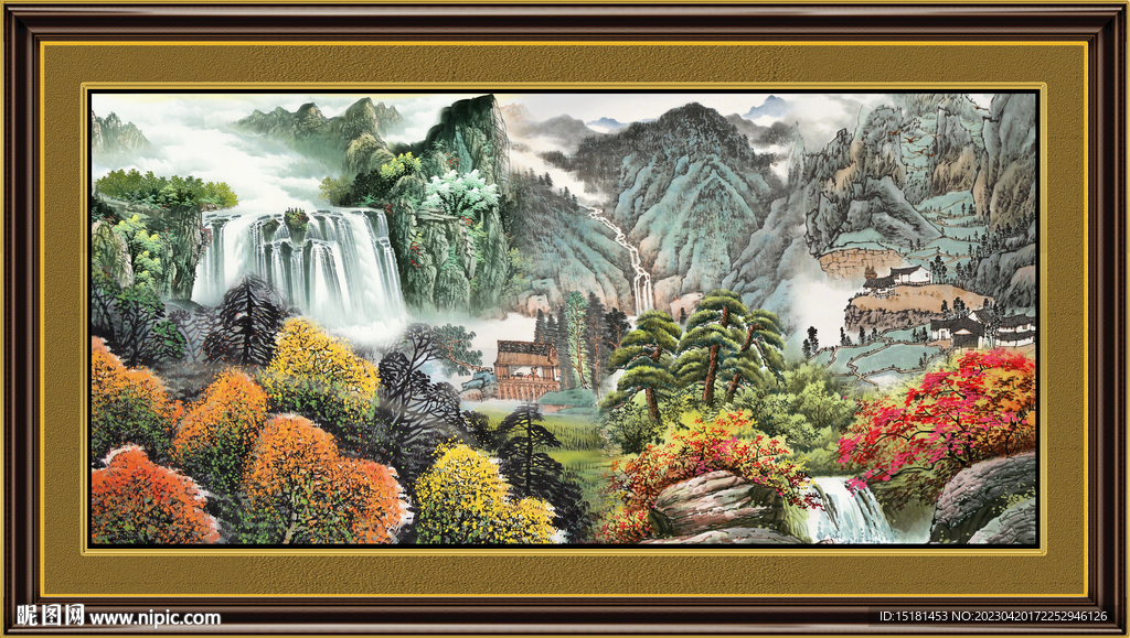 中厅山水画