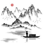 水墨元素 泼墨笔刷 墨迹素材 