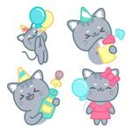 可爱的矢量小猫