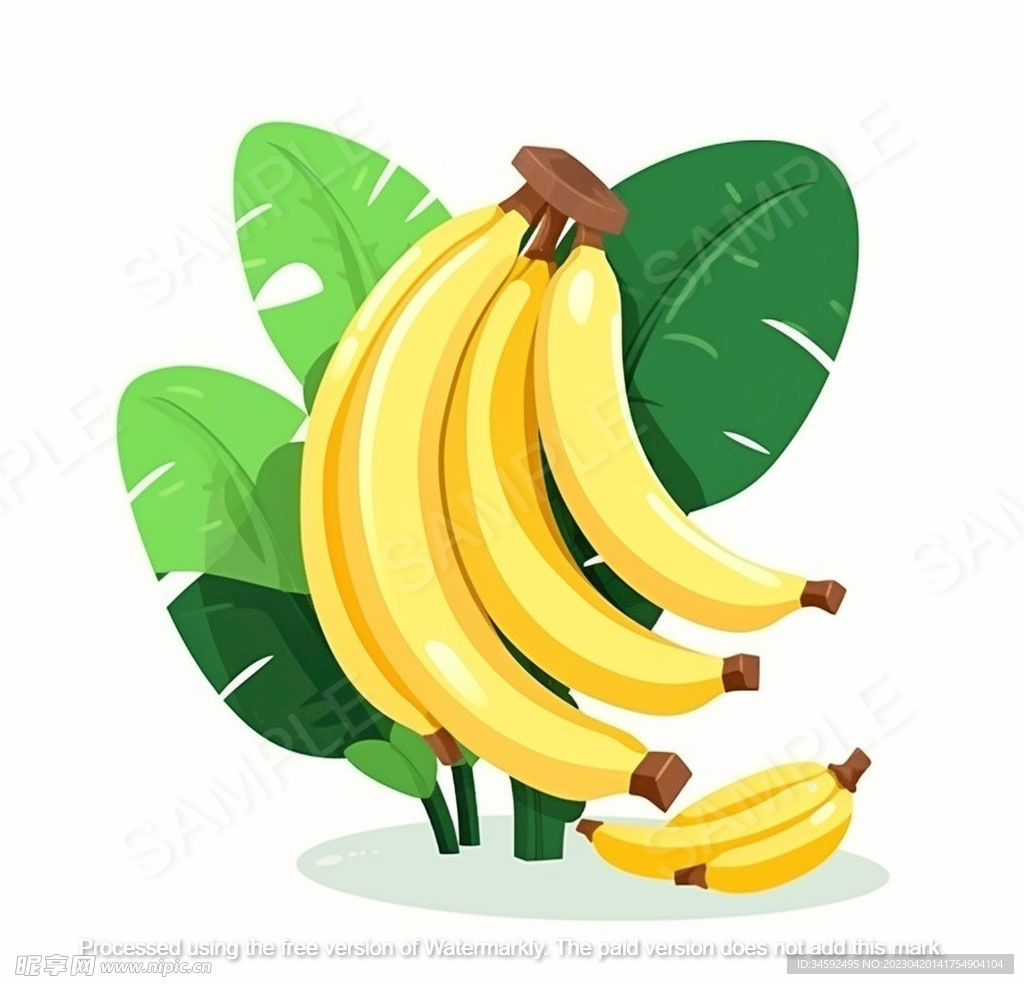手绘香蕉高清