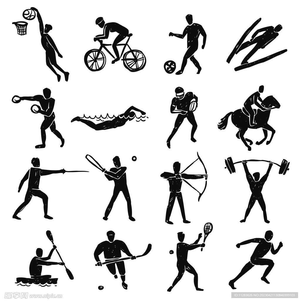 运动人物插画