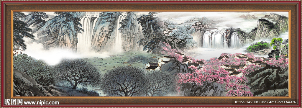 中厅山水画