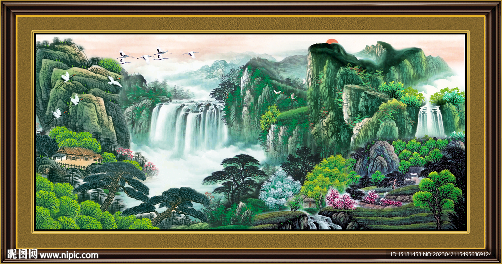 巨幅山水画 