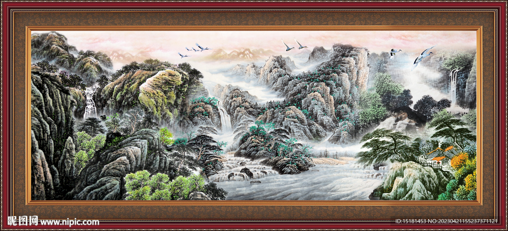 巨幅山水画