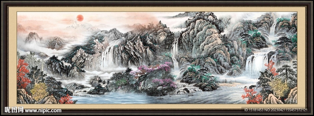 巨幅山水画 