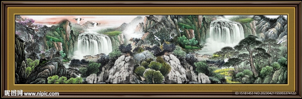 国画山水画 