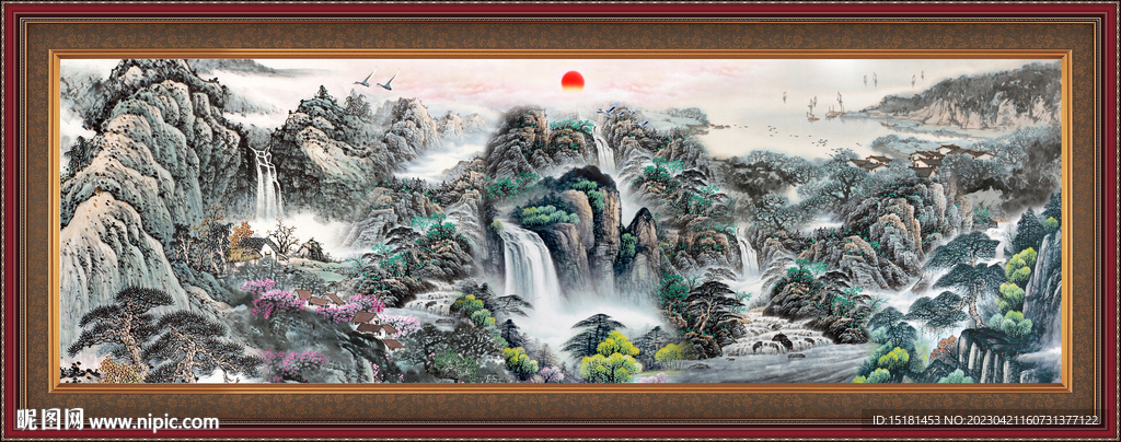 巨幅山水画 