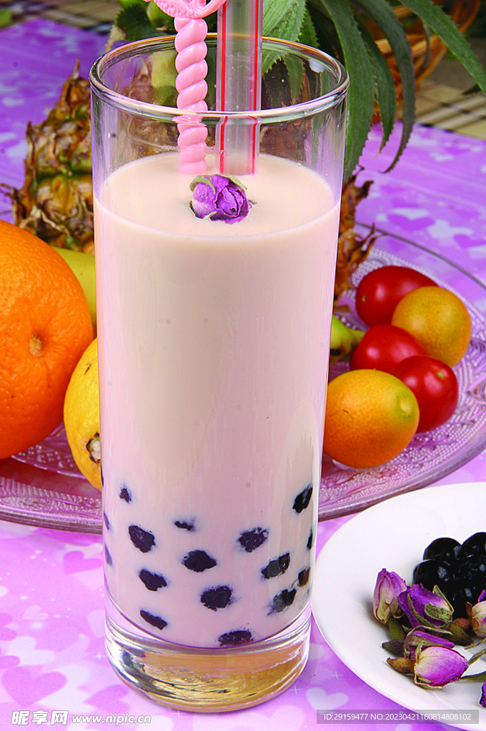 玫瑰珍珠奶茶