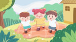儿童春游插画