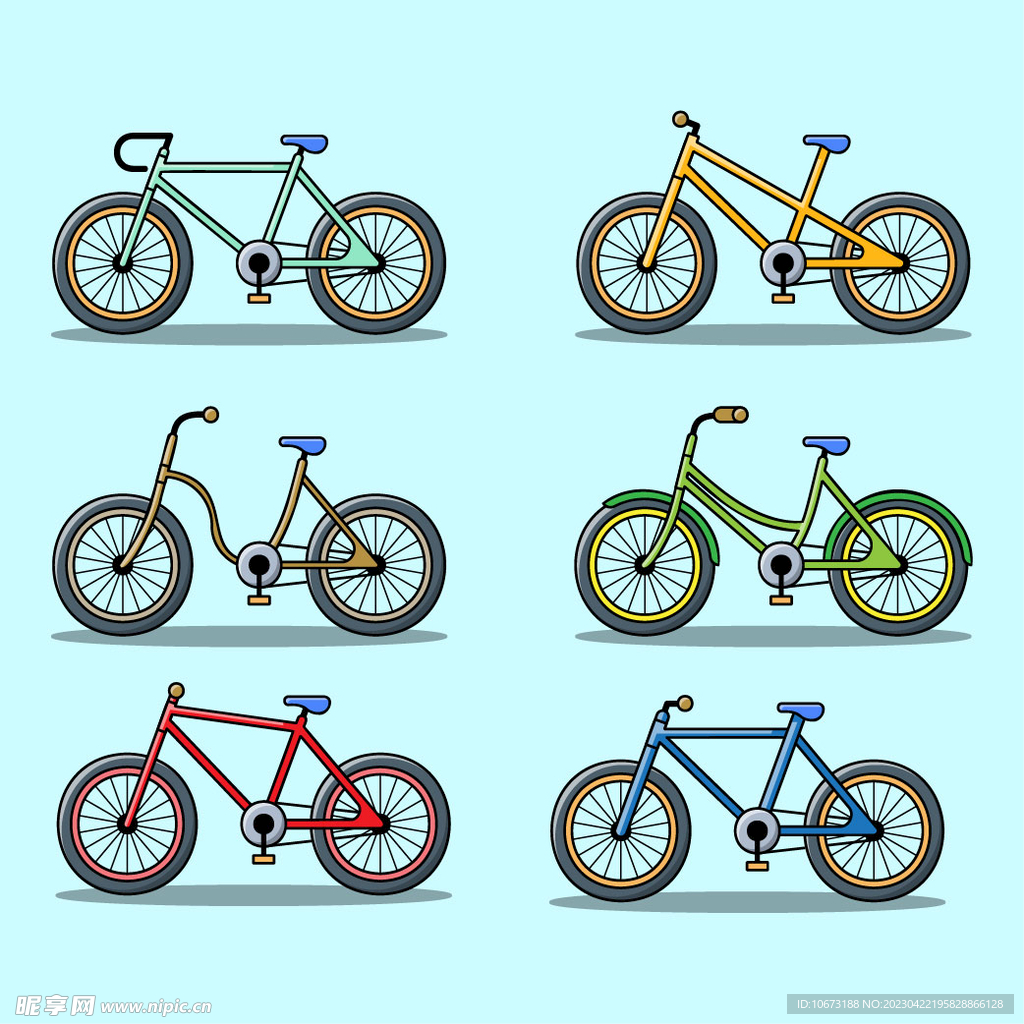 卡通自行车