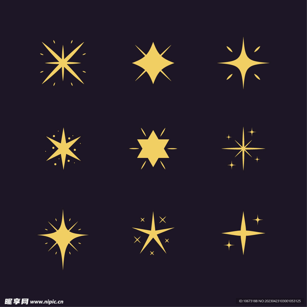 闪亮星星抽象图形
