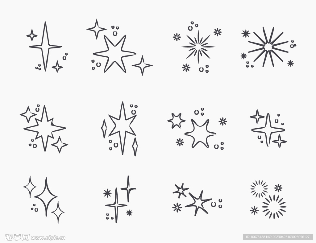 闪亮星星抽象图形