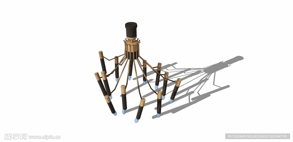 铅笔造型吊灯模型