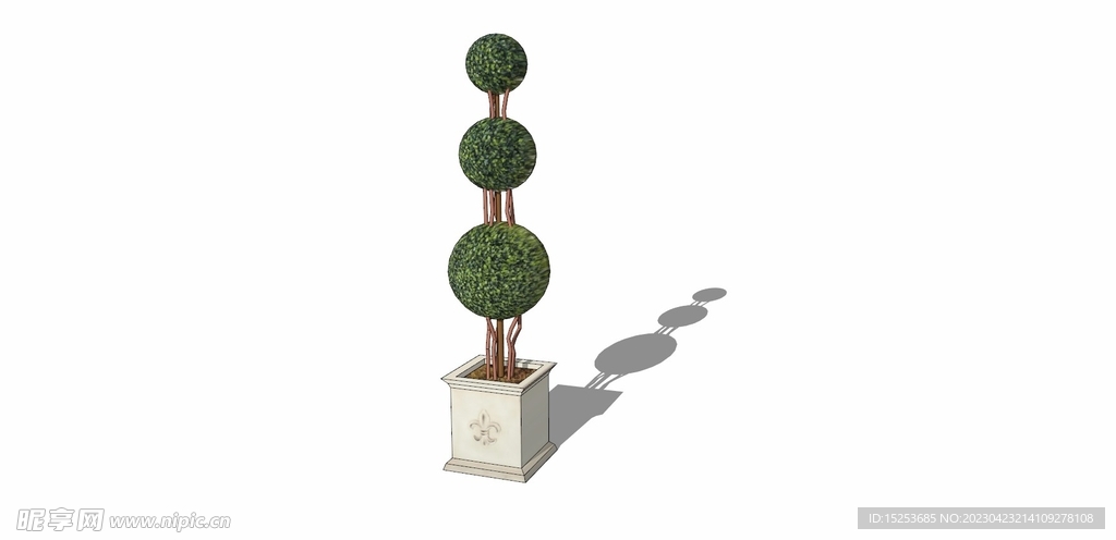 绿植摆件模型