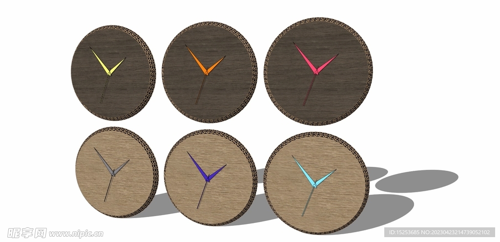 木钟表模型