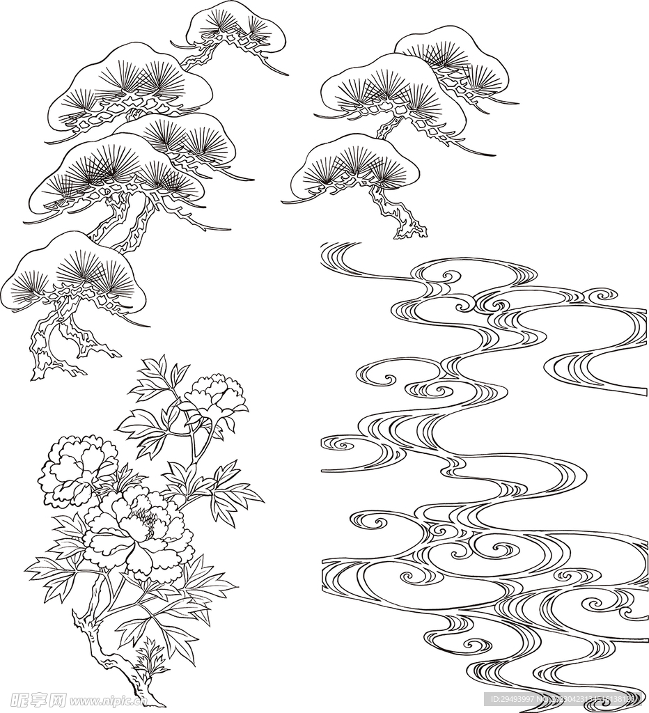 矢量花鸟