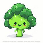可爱的西兰花卡通高清图片