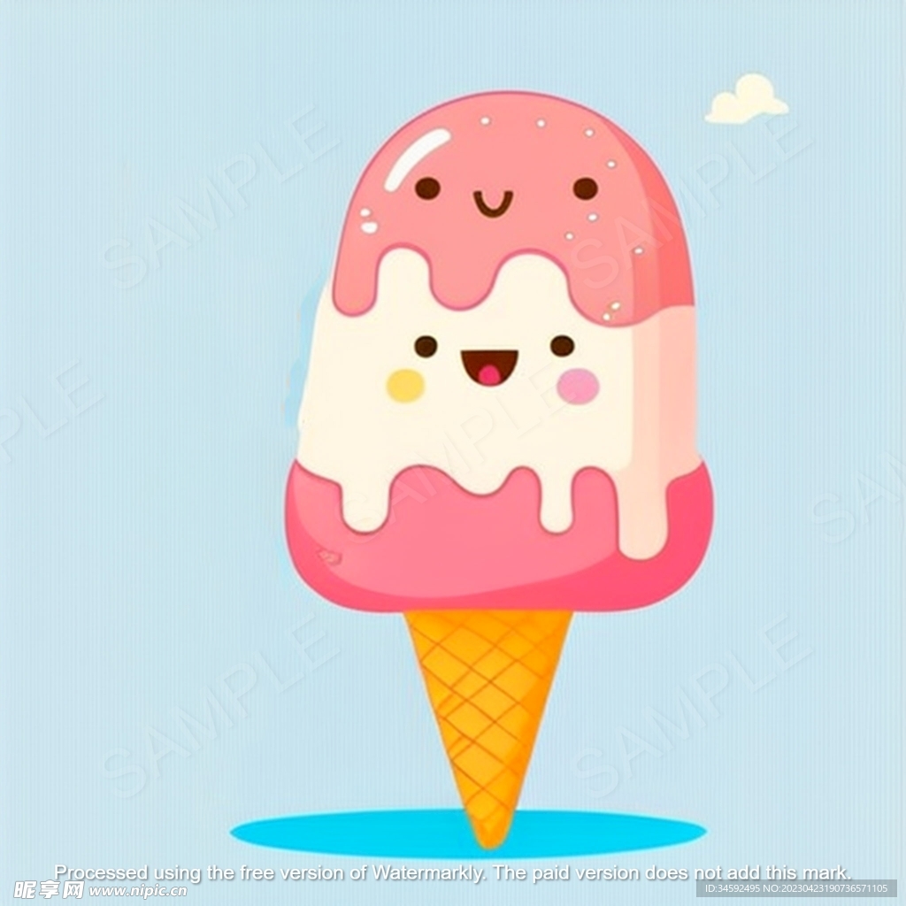 可爱雪冰淇淋图片素材-编号29959205-图行天下