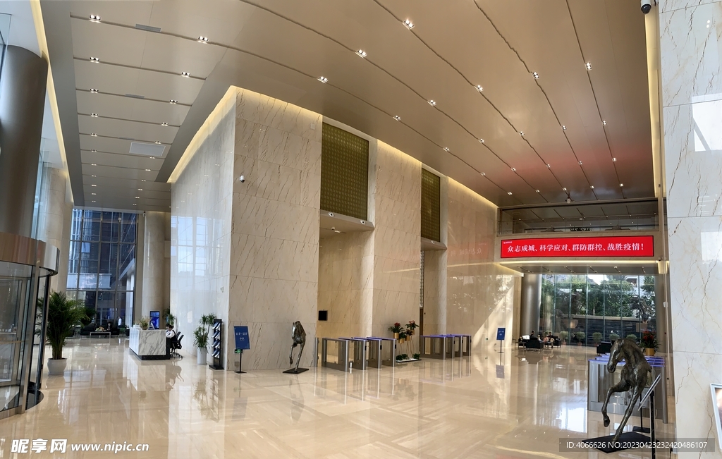 福建外贸集团大厦大堂实景图
