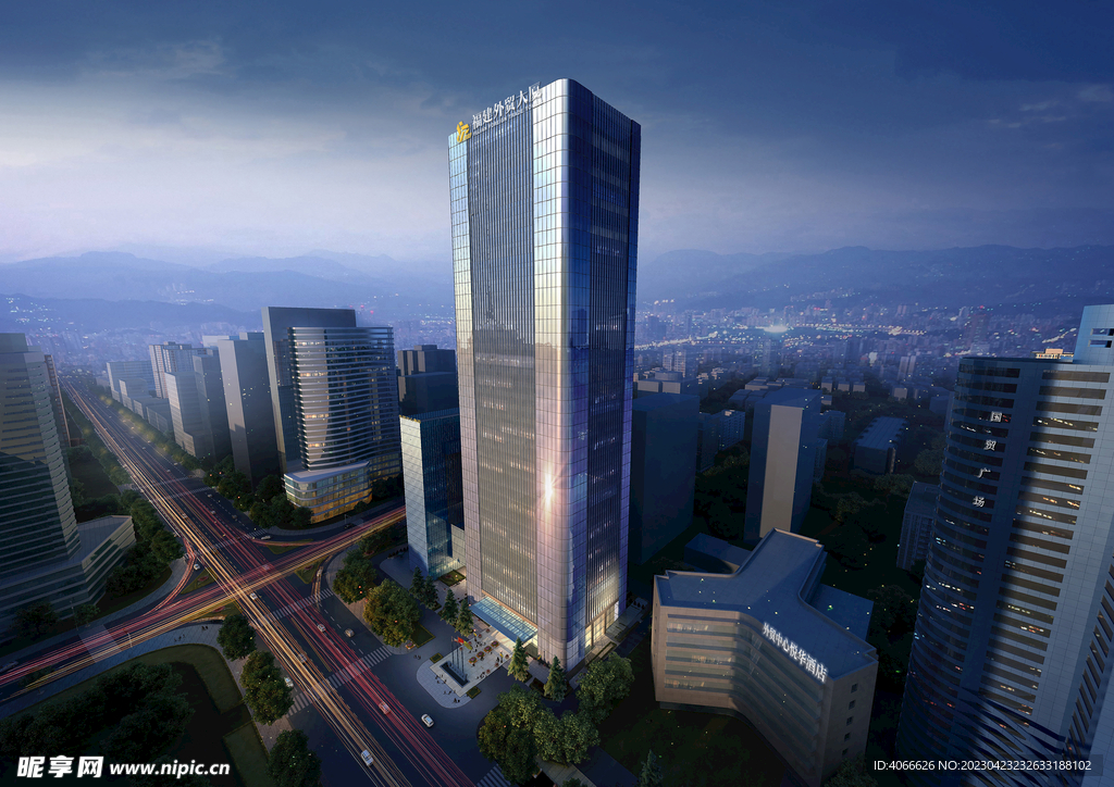 福建外贸大厦效果图