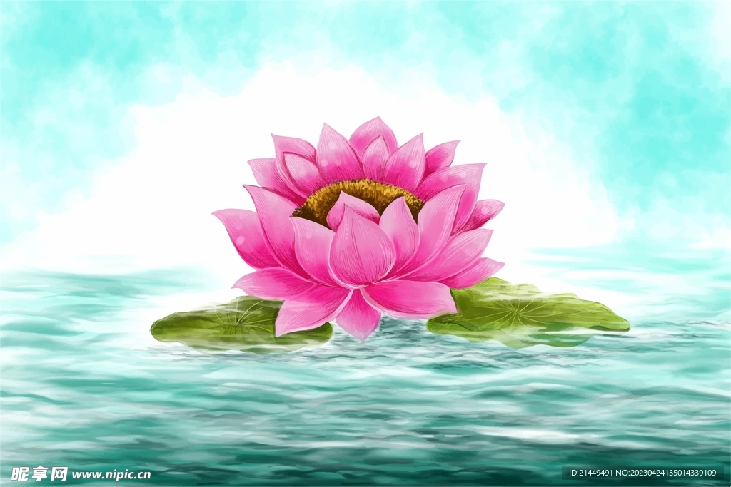 莲花矢量素材