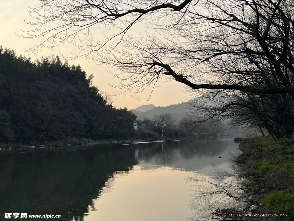 浙江仙都傍晚