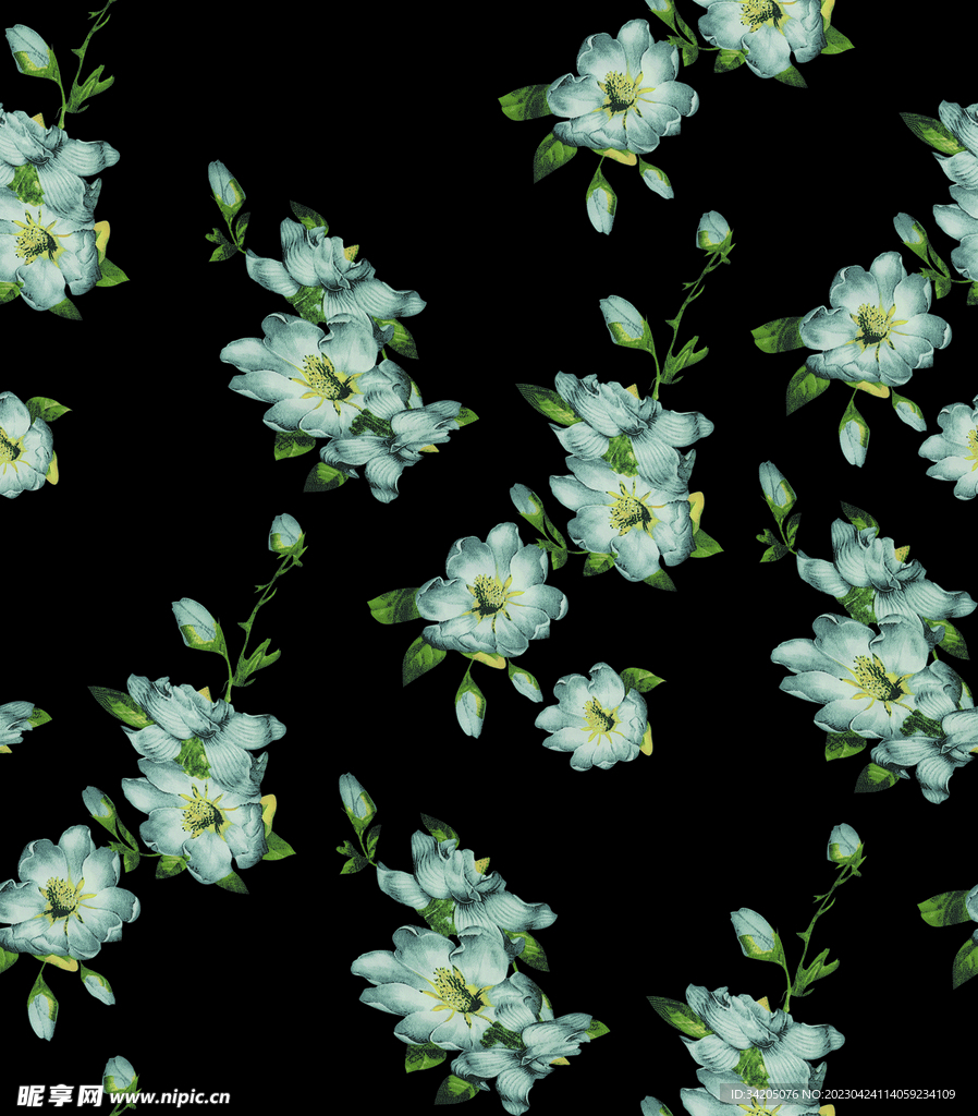  手绘花 水彩花 