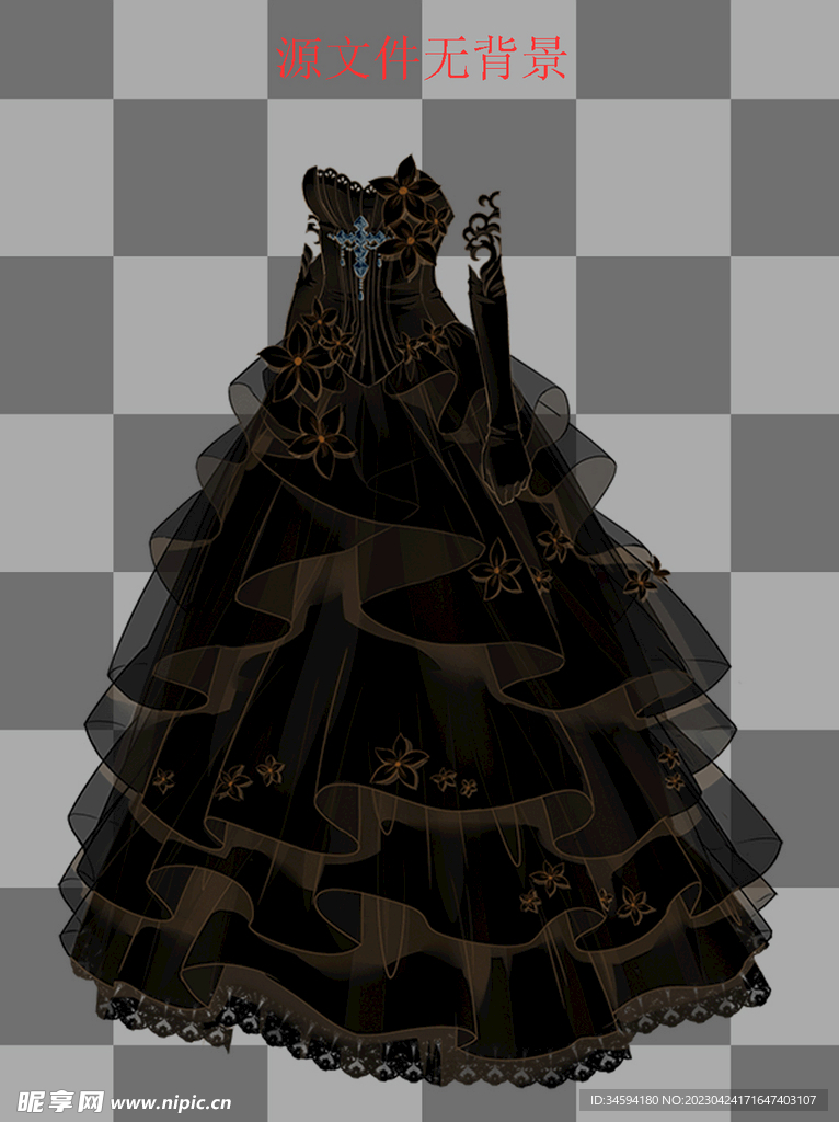 黑色婚纱