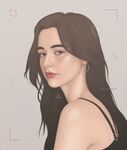 女孩手绘肖像插画插图