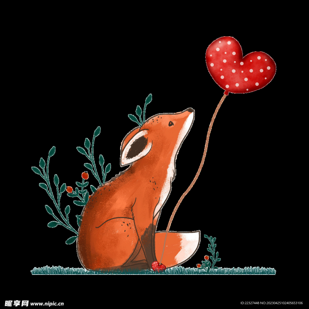 狐狸手绘插画