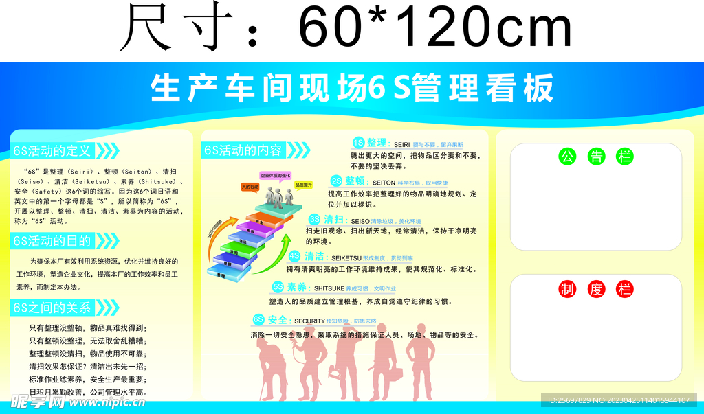 生产车间现场6S管理看板