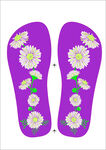 皱菊花朵鞋底图案