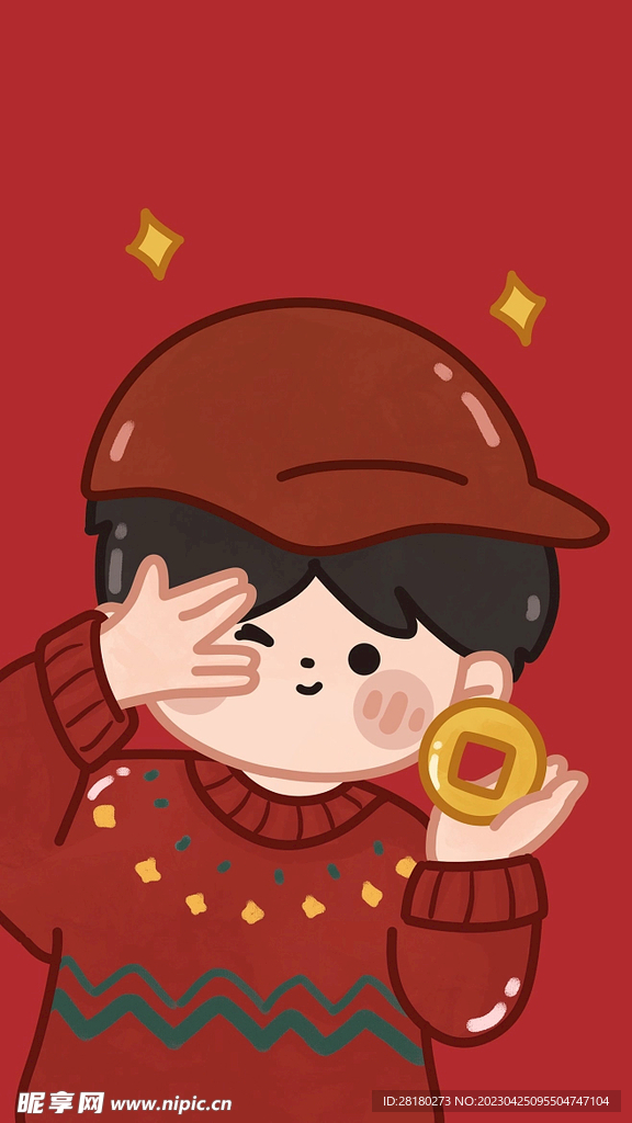 卡通小男孩
