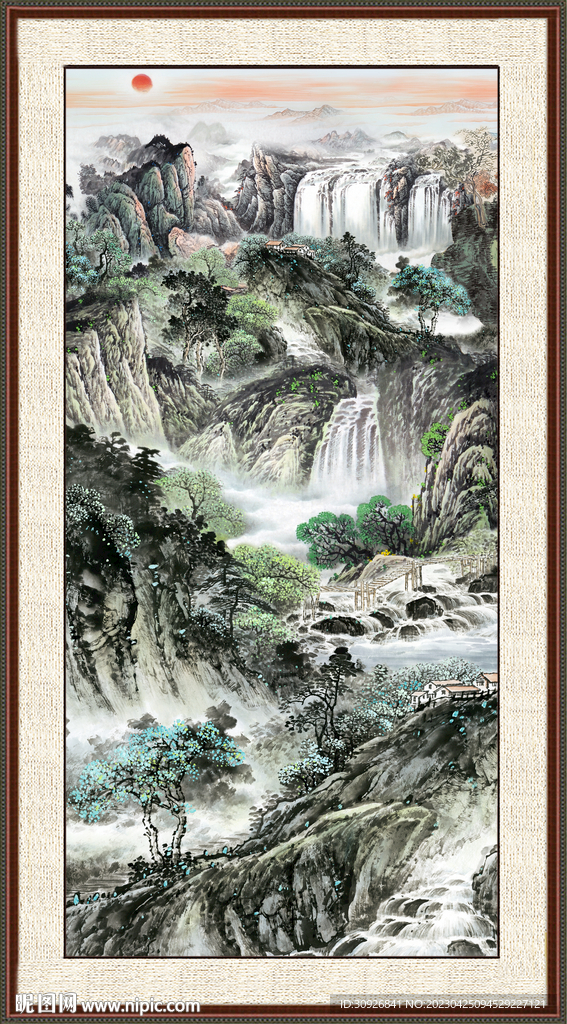 竖幅山水