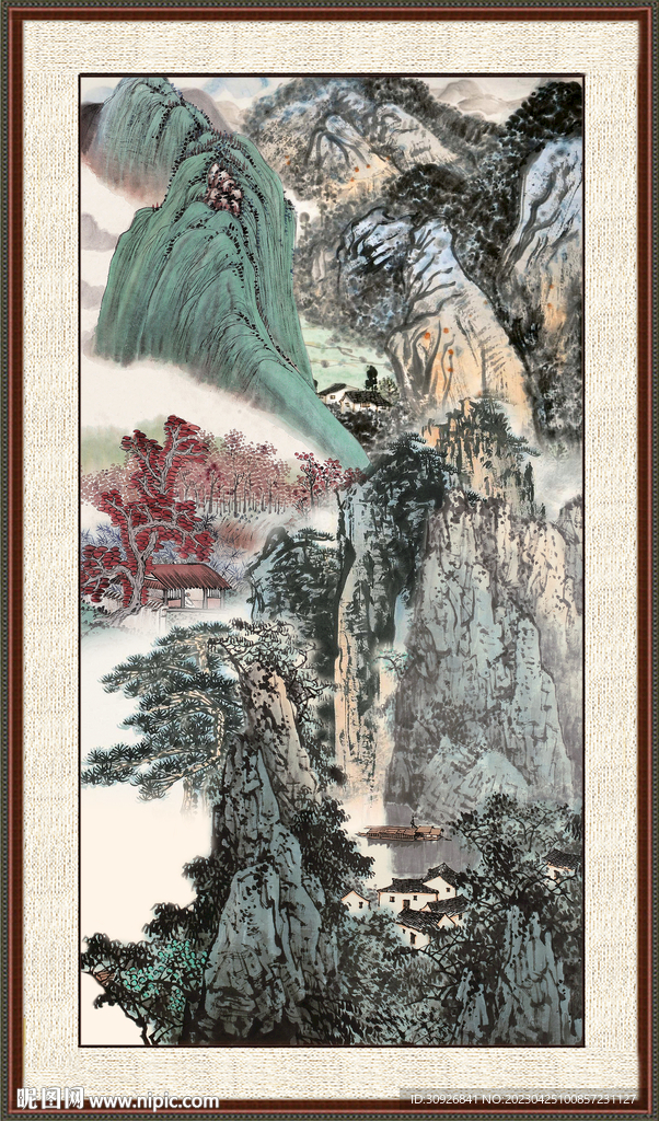 竖幅国画 