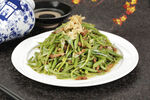 五花肉豆角丝