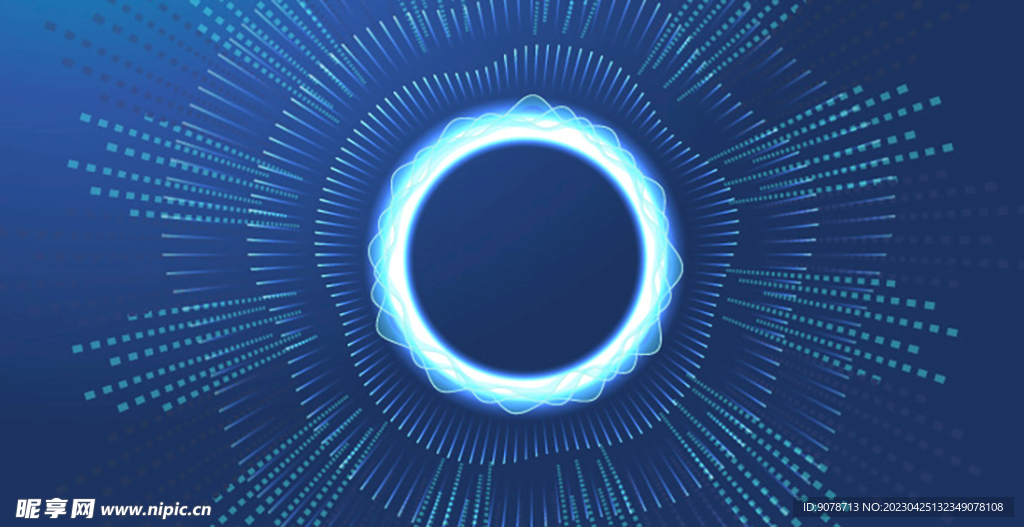 圆形光线 科技banner