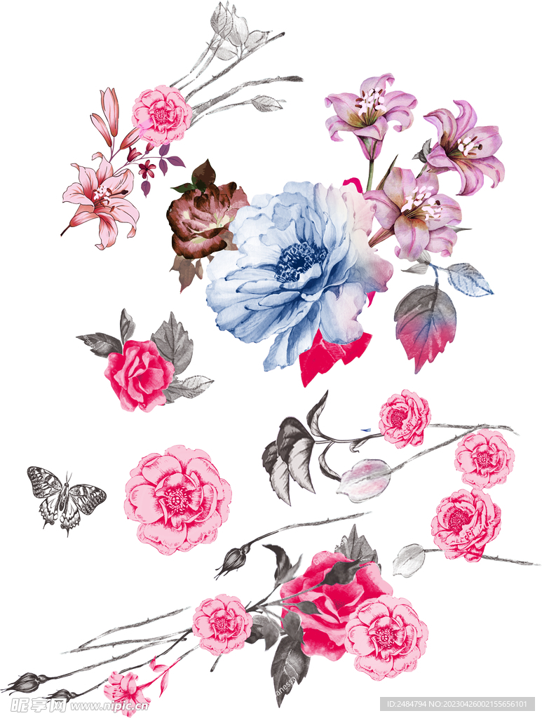 手绘花