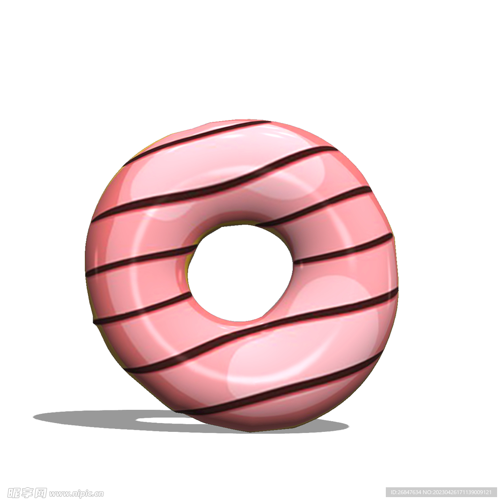 3D粉色甜甜圈
