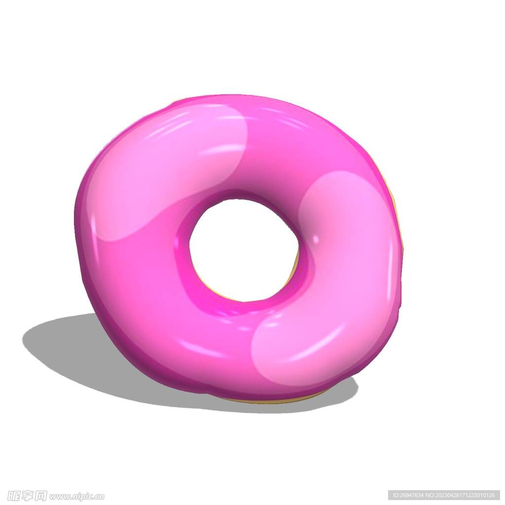 3D紫色甜甜圈