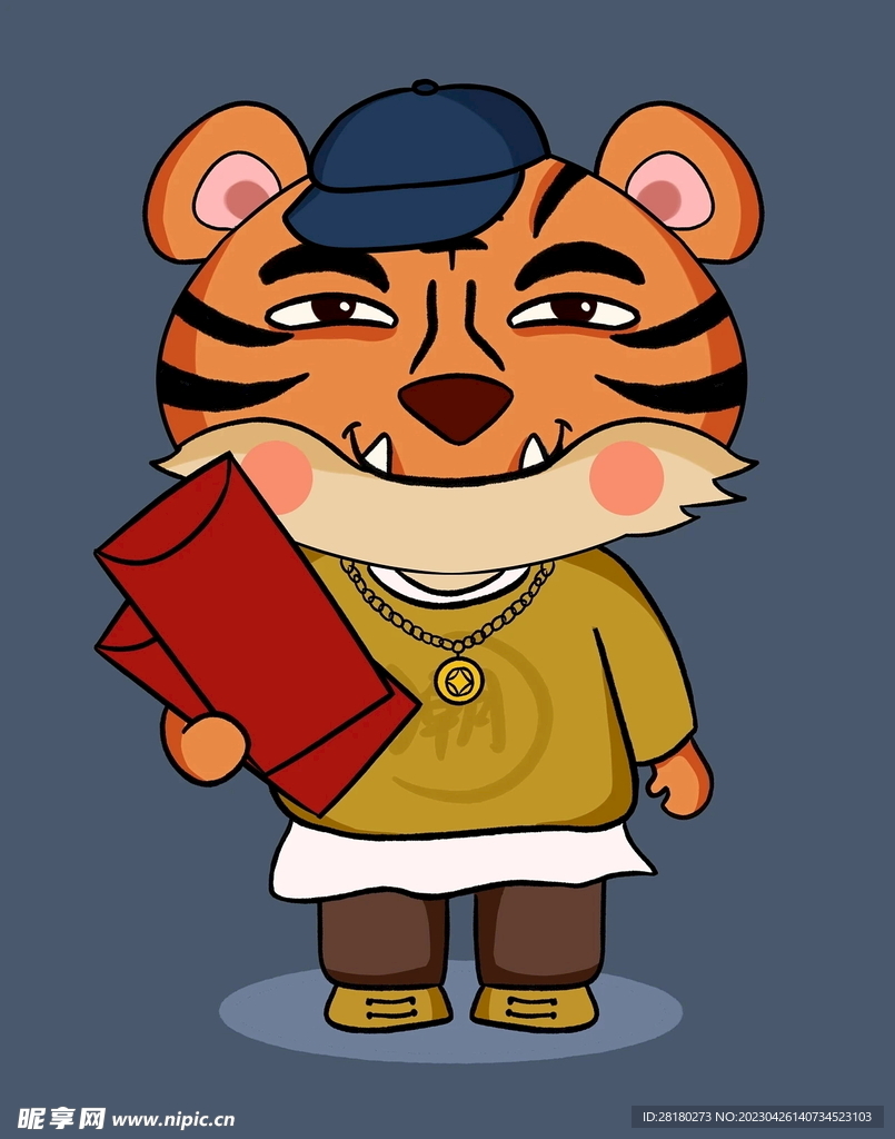  卡通老虎图案 