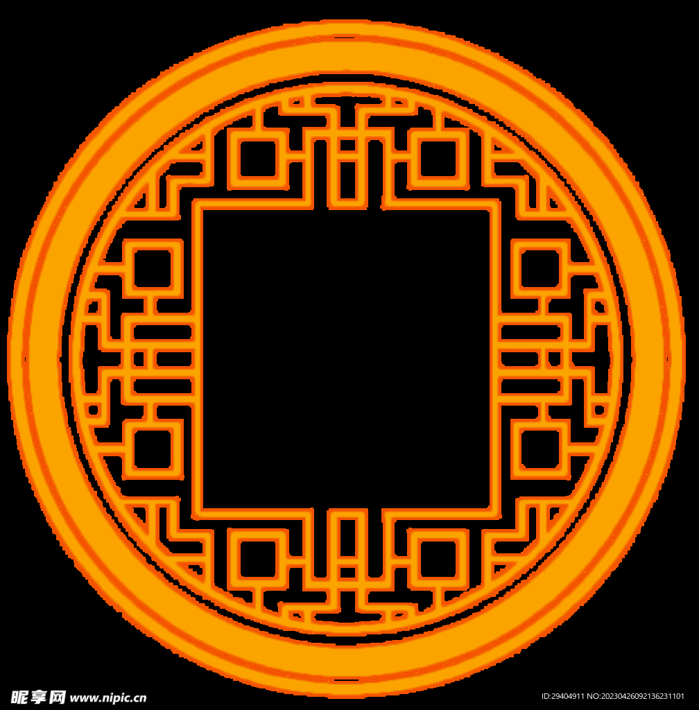 中式雕花边框