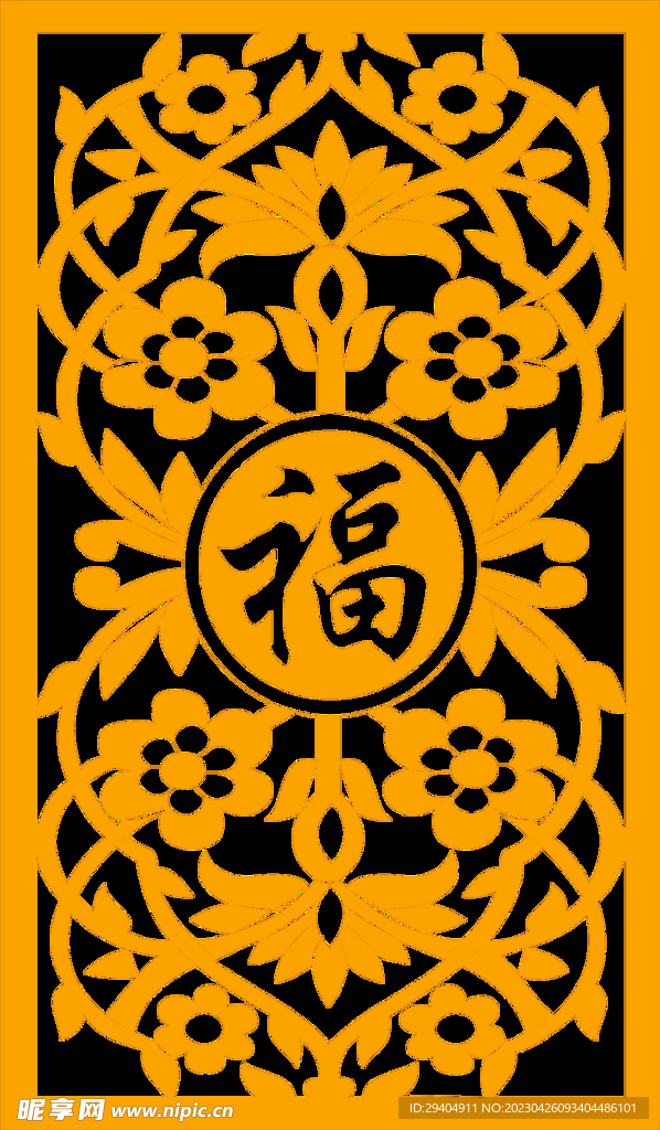 中式雕花边框