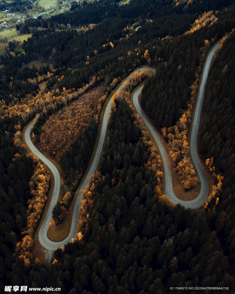 盘山路风景 