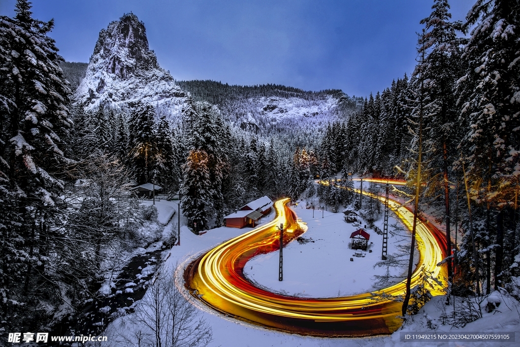 冬季公路雪景