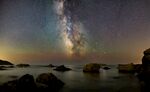 夜晚海上风景 